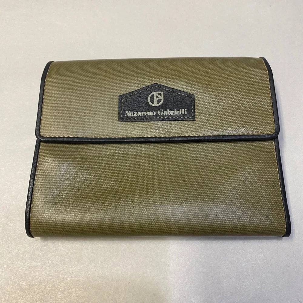 Nazareno Gabrielli Men's Wallet Clasped Coin Pouch Button Closure Designer
